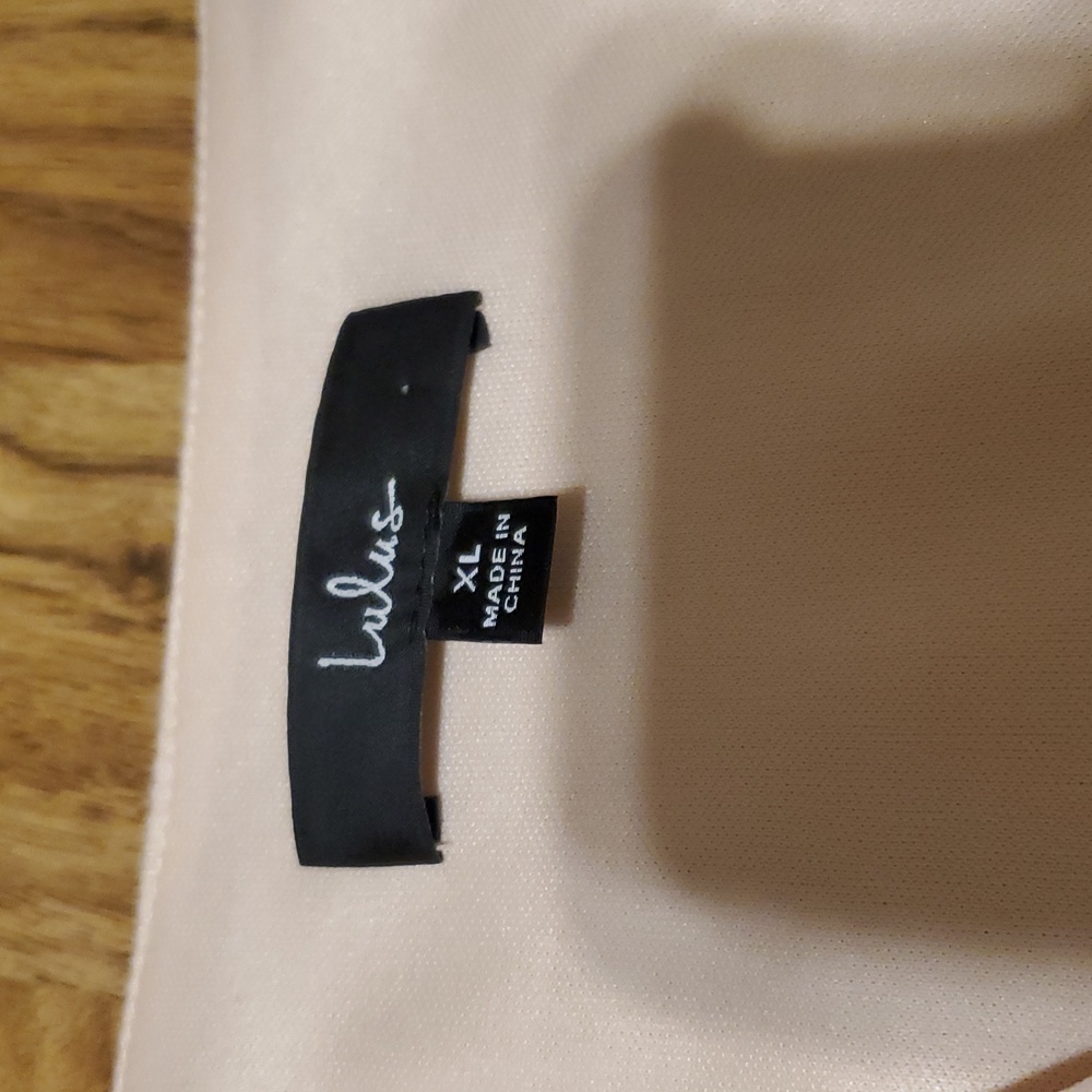 Lulu's Wondrous Water Lilies Blush Pink Maxi Dress Womens Size XL - Picture 7 of 16